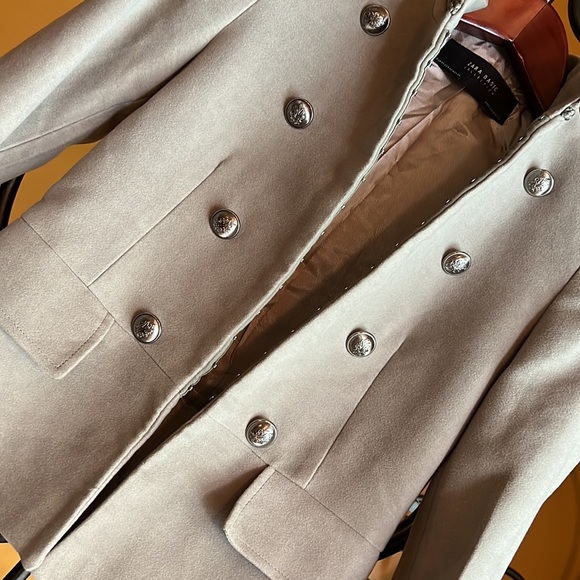 ZARA Faux Suede Military Jacket - Picture 9 of 13